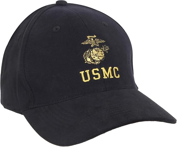 Rothco USMC Cap with Eagle, Globe & Anchor Insignia - Officially Licensed Baseball Hat