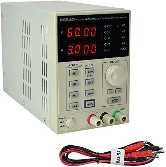 KORAD KA6003P - Programmable Precision Variable Adjustable 60V, 3A DC Linear Power Supply Digital Regulated Lab Grade