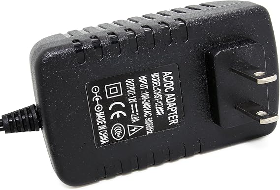 Revotech DC 12V 2A US Plug Power Adapter | DC Adapter Output 12V/2A for CCTV Camera IP CCTV Camera System, 0.9 Meter AC to DC Power Cord, Input 100 to 240V 50/60Hz